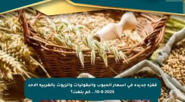 قفزة جديدة في أسعار الحبوب والبقوليات والزيوت بالغربية الأحد 10-8-2025.. كم بلغت؟